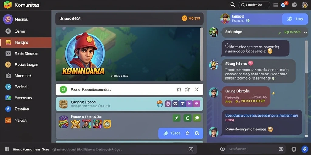 Tangkapan layar memperlihatkan interaksi dalam mode komunitas.